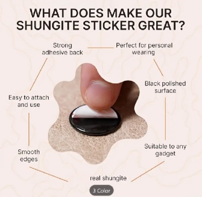 Shungite Mobile Phone Stickers